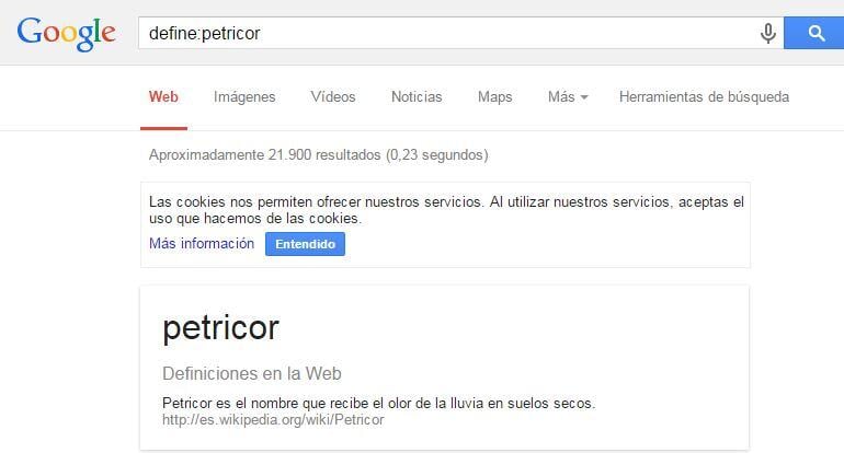 trucos de google define