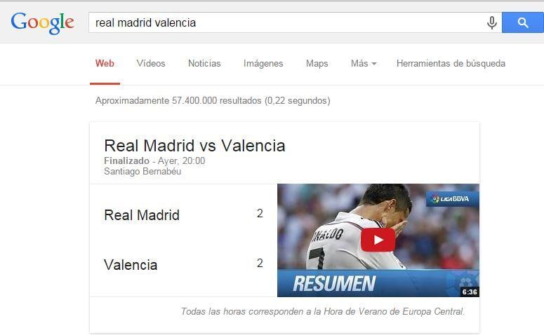 trucos de google fútbol